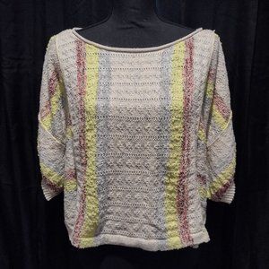Pilcro Multicolor Striped Crew Neck Sweater